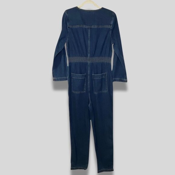 MADEWELL Patch Pocket Denim Coverall Jumpsuit Blue Size S - Picture 3 of 9